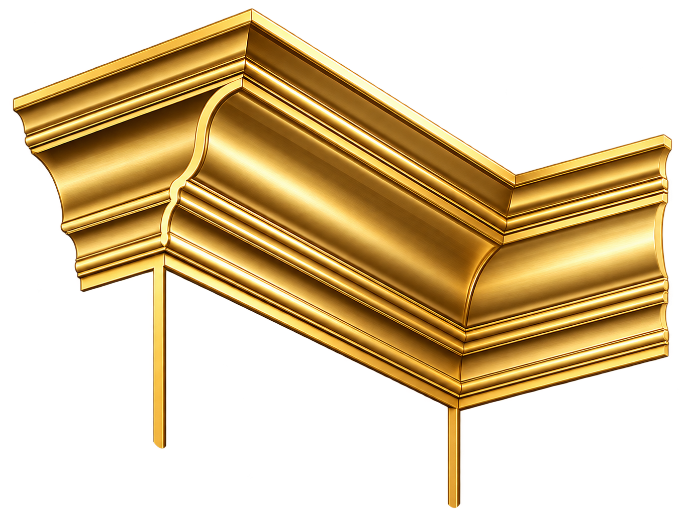 Layered crown moulding profile icon