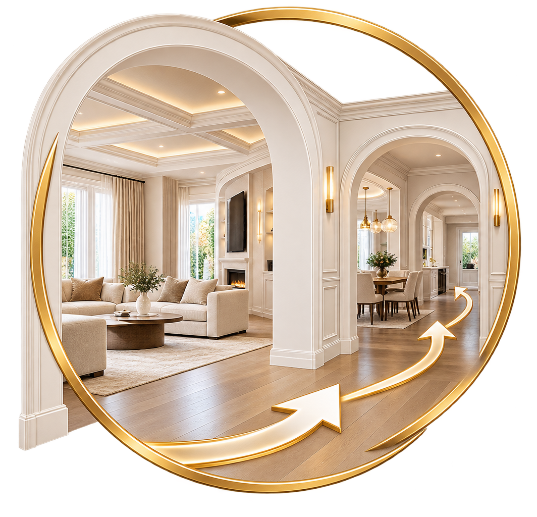 Seamless room-to-room flow icon