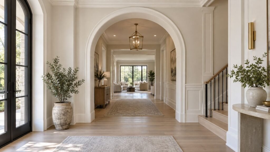 Interior arch guide — Vaughan entryway archway by Flagman Construction